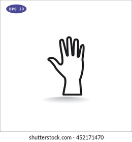  Hand icon flat.