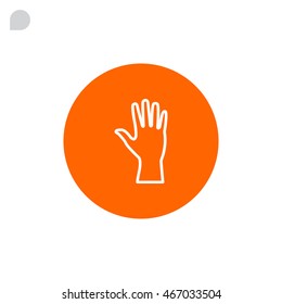  Hand icon flat.