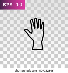  Hand icon flat.