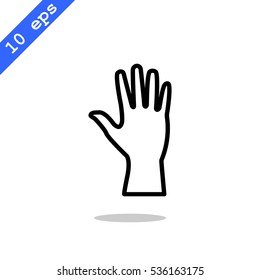  Hand icon flat.