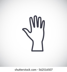  Hand icon flat.