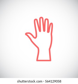  Hand icon flat.