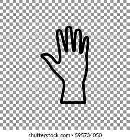  Hand icon flat.