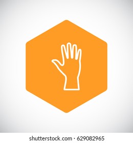  Hand icon flat.