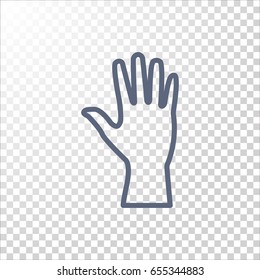 Hand icon flat.