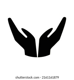 vectores de color negro plano de icono de mano