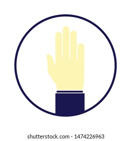 hand icon. flat illustration of hand vector icon. hand sign symbol