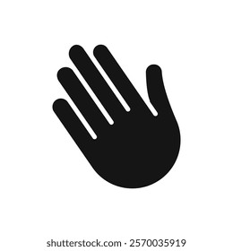 Hand icon Flat simple outline set
