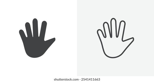 Hand icon flat and simple set design