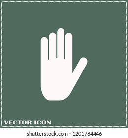 hand icon flat vector