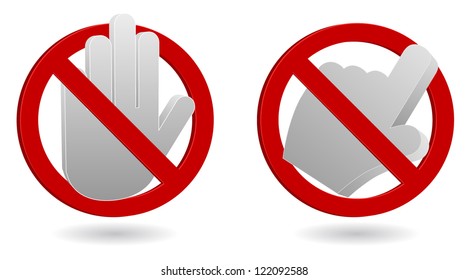 hand icon forbidden symbol