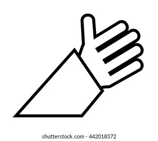 Hand icon. Gesture with fingers. Vector graphic