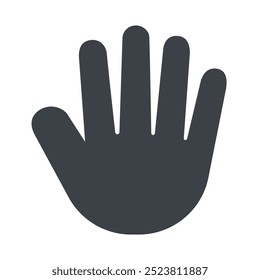Hand icon. hand, gestures, hold, body parts, hand gesture, hand tool, catch, take, prohibition, privacy. Vector icon illustration