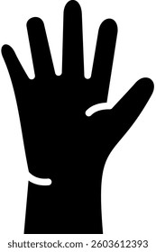 Hand Icon Glyph Vector Illustration