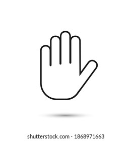 Hand icon. Graphic template. Vector background