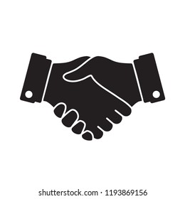 hand icon, handshake icon in trendy flat design 