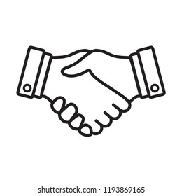 hand icon, handshake icon in trendy flat design 