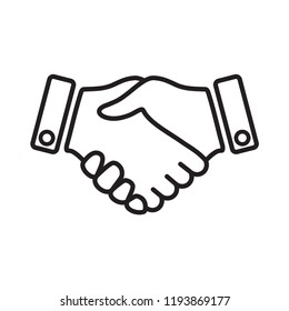 hand icon, handshake icon in trendy flat design 