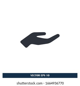 Hand Icon Help Symbol design Element Logo Template