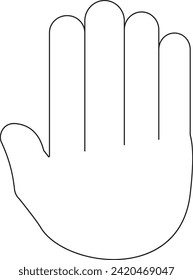 Hand icon. High five icon