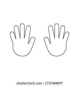 Hand icon. Human hand silhouette. Vector illustration