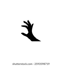 Hand icon illustration, Hand Gesture Silhouette Icon