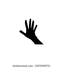 Hand icon illustration, Hand Gesture Silhouette Icon