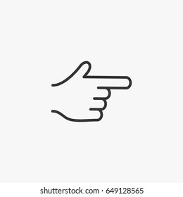 Hand icon illustration isolated sign symbol