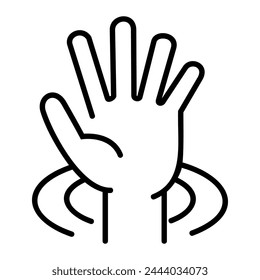 Ilustración de icono de mano símbolo de Vector aislado