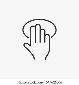 Hand  icon, illustration isolated vector sign symbol