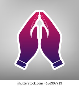 Similar Images, Stock Photos & Vectors of black praying hands icon ...