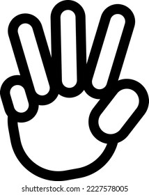 hand icon image. minimalist illustration in vector. Sign are given by hand