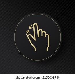 Hand icon. Increase and decrease. Finger hold. Hand movement. Hand gesture. Gesture action. Intelligent control Quick response. Fingerprint. vector eps 10