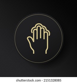 Hand icon. Increase and decrease. Finger hold. Hand movement. Hand gesture. Gesture action. Intelligent control Quick response. Fingerprint. vector eps 10