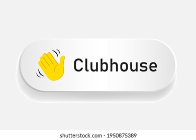 Hand icon for invite in Clubhouse social network. Clubhouse invite symbol isolated on white background. Vector EPS 10. Vector illustration