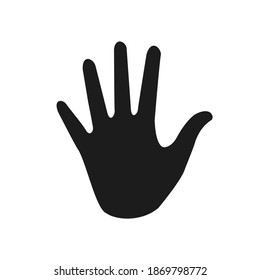 Hand icon isolate on white background.