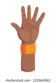  icono de mano aislado