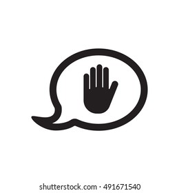 Hand    icon,  isolated. Flat  design.