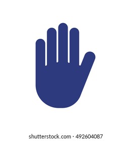 Hand    icon,  isolated. Flat  design.