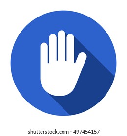 Hand    icon,  isolated. Flat  design.