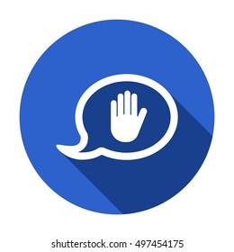 Hand    icon,  isolated. Flat  design.