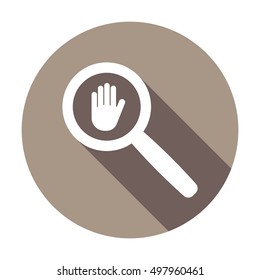 Hand    icon,  isolated. Flat  design.