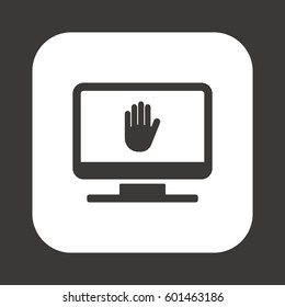 Hand icon, isolated. Flat  design.