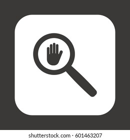 Hand icon, isolated. Flat  design.