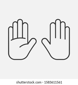 hand icon isolated on background. Vector illustration. Eps 10.