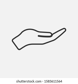 hand icon isolated on background. Vector illustration. Eps 10.