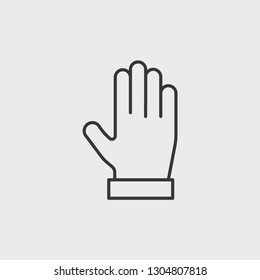 Hand icon isolated on white background. Gesture symbol modern, simple, vector, icon for website design, mobile app, ui. Vector Illustration
