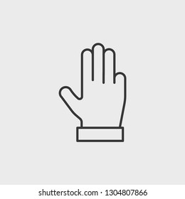 Hand icon isolated on white background. Gesture symbol modern, simple, vector, icon for website design, mobile app, ui. Vector Illustration