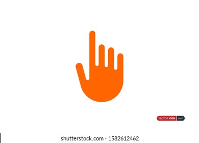 Hand Icon isolated on white background. Flat Vector Icon Design Template Element