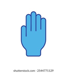 Icono de la mano aislado en un fondo blanco. Ilustración vectorial.
